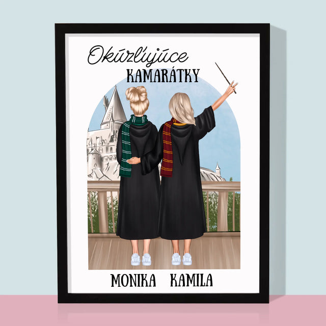 Tvorenie Postavy: Okúzľujúce Kamarátky - Zarámováná Tlač 30X40 (Vertikálne)