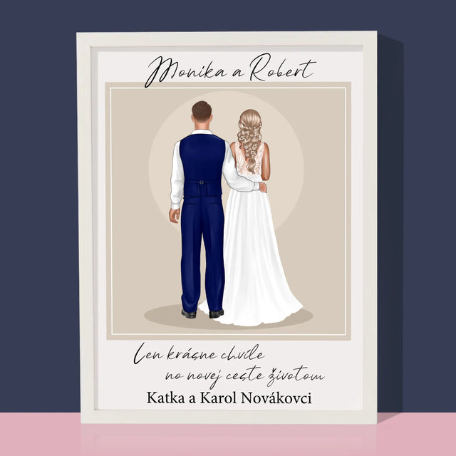 Tvorenie Postavy: Mladomanželia - Zarámováná Tlač 30X40 (Vertikálne)