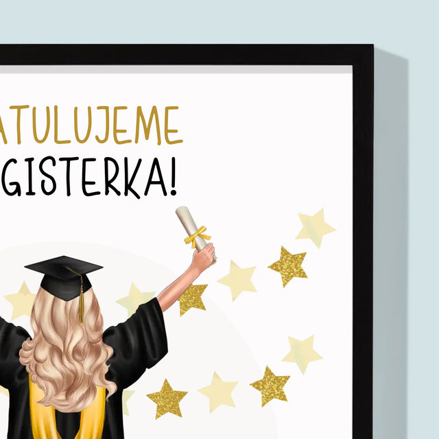 Tvorenie Postavy: Konečne Magister! - Zarámováná Tlač 30X40 (Vertikálne)