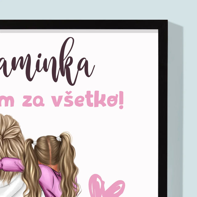 Tvorenie Postavy: Mama S Dieťaťom - Zarámováná Tlač 30X40 (Vertikálne)