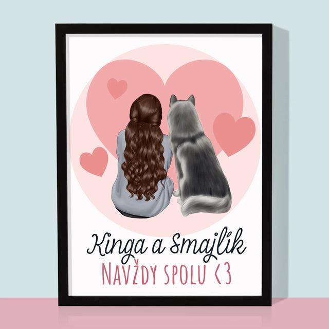 Tvorenie Postavy: Psí Kamarát - Zarámováná Tlač 30X40 (Vertikálne)