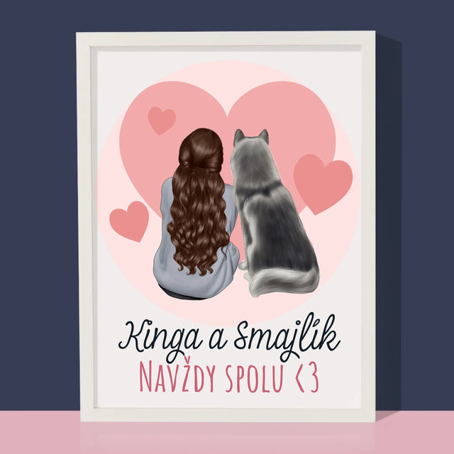 Tvorenie Postavy: Psí Kamarát - Zarámováná Tlač 30X40 (Vertikálne)