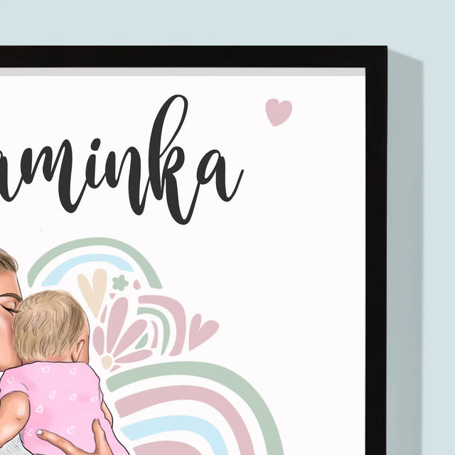 Tvorenie Postavy: Mladá Mama - Zarámováná Tlač 30X40 (Vertikálne)