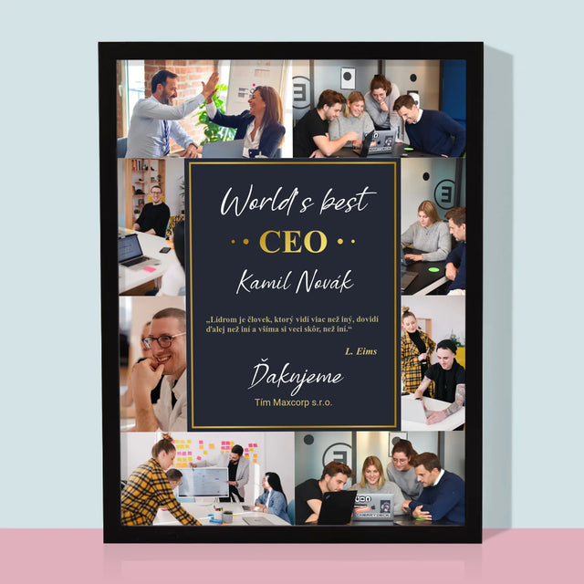 Fotokoláž: Najlepší Šéf - Zarámováná Tlač 30X40 (Vertikálne)