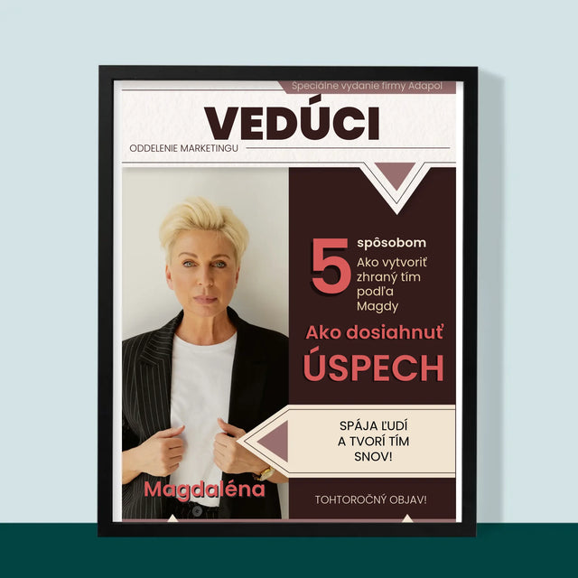 Obálka Časopisu: Vedúci - Zarámováná Tlač 30X40 (Vertikálne)