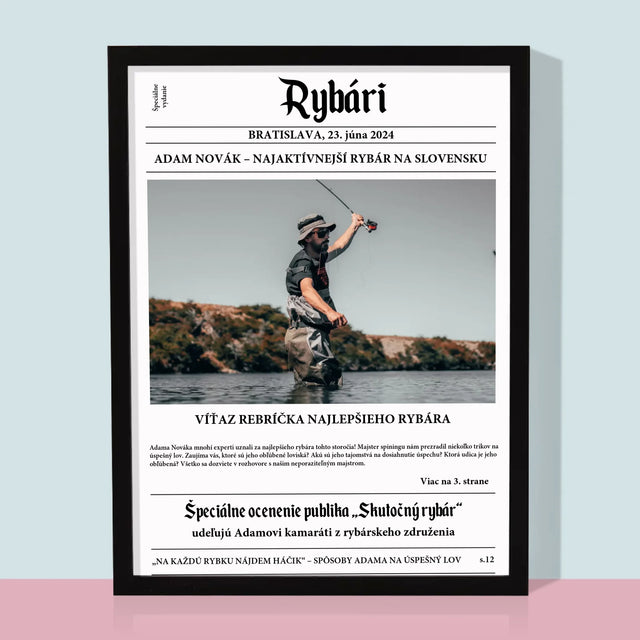 Fotografia A Podpis: Rybári - Zarámováná Tlač 30X40 (Vertikálne)