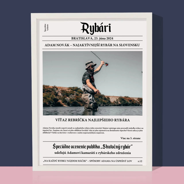 Fotografia A Podpis: Rybári - Zarámováná Tlač 30X40 (Vertikálne)