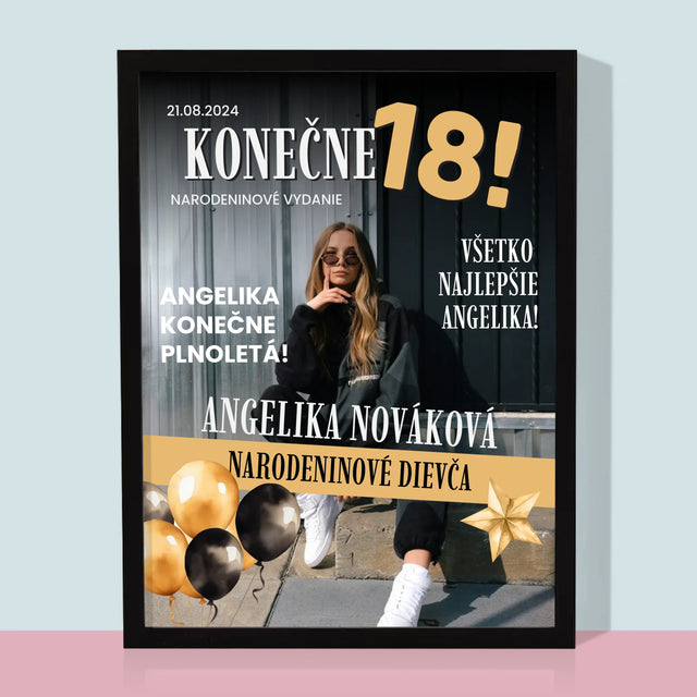 Obálka Časopisu: Konečne 18 - Zarámováná Tlač 30X40 (Vertikálne)