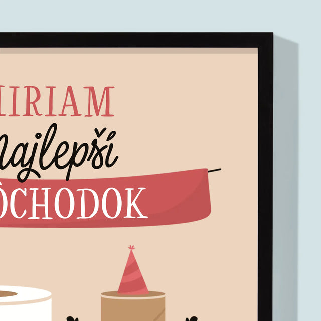 Meno A Podpis: Najlepší Dôchodok - Zarámováná Tlač 30X40 (Vertikálne)