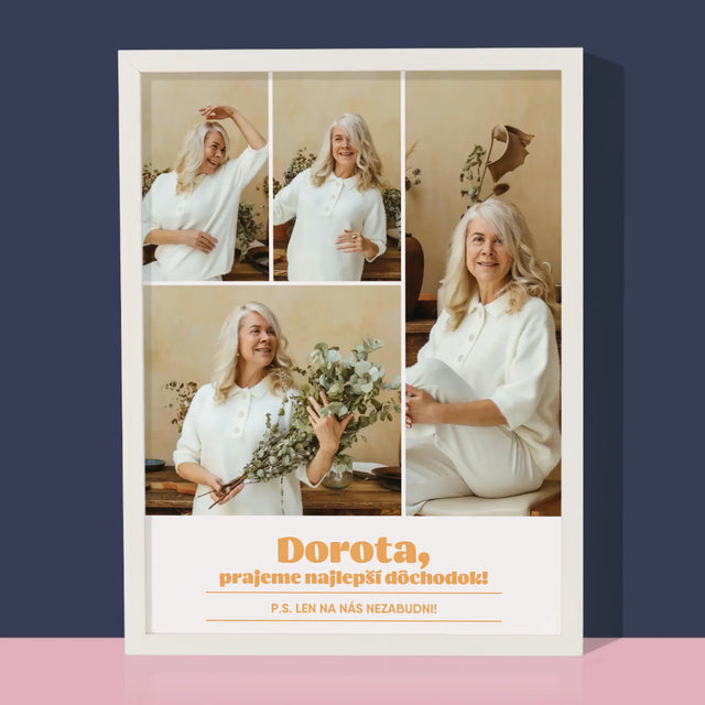 Fotokoláž: Najlepší Dôchodok - Zarámováná Tlač 30X40 (Vertikálne)
