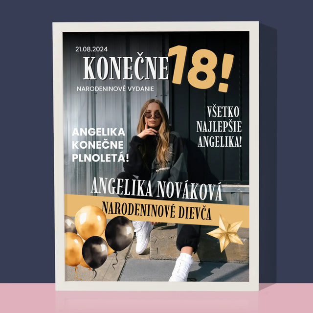 Obálka Časopisu: Konečne 18 - Zarámováná Tlač 30X40 (Vertikálne)