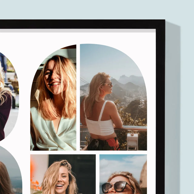 Fotokoláž: 30. Narodeniny Venovanie - Zarámováná Tlač 30X40 (Vertikálne)