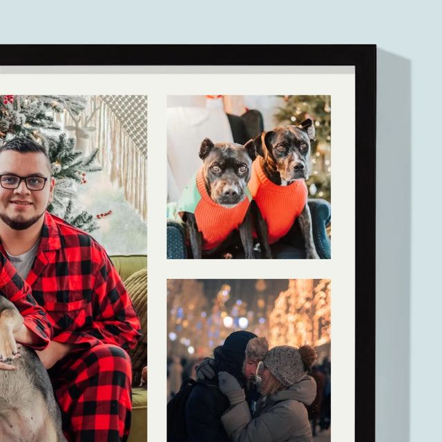 Fotokoláž: Veselé Vianoce - Zarámováná Tlač 30X40 (Vertikálne)