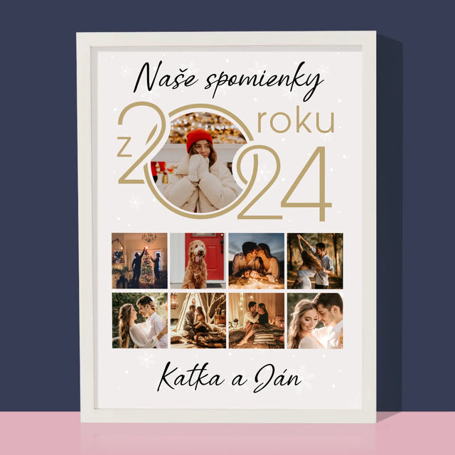 Fotokoláž: Naše Spomienky Z Roku - Zarámováná Tlač 30X40 (Vertikálne)