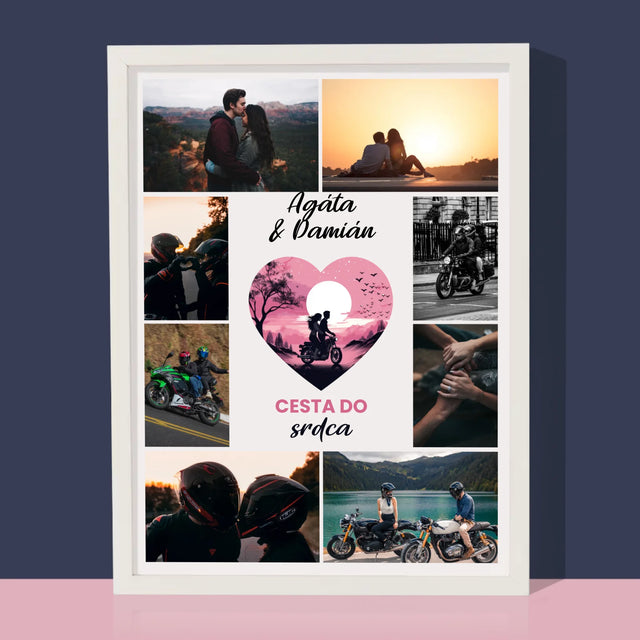 Fotokoláž: Cesta Do Srdca - Zarámováná Tlač 30X40 (Vertikálne)
