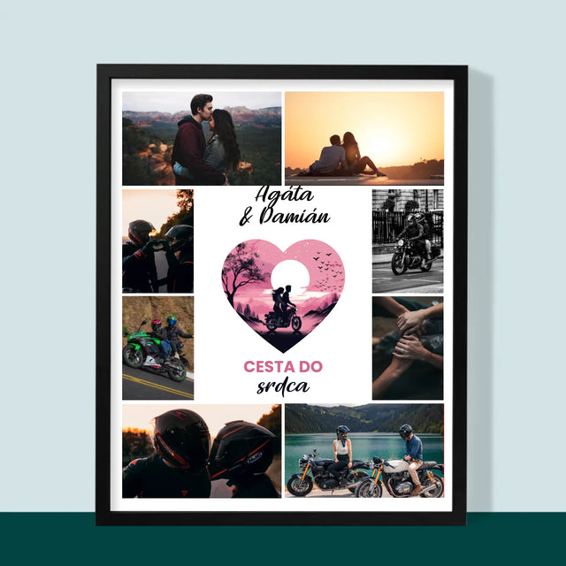 Fotokoláž: Cesta Do Srdca - Zarámováná Tlač 30X40 (Vertikálne)