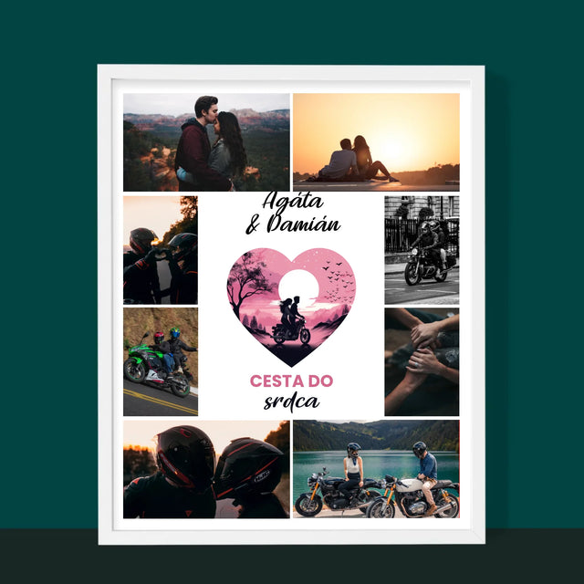 Fotokoláž: Cesta Do Srdca - Zarámováná Tlač 30X40 (Vertikálne)