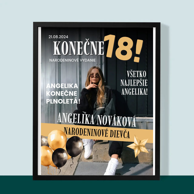 Obálka Časopisu: Konečne 18 - Zarámováná Tlač 30X40 (Vertikálne)