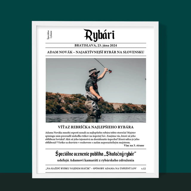 Fotografia A Podpis: Rybári - Zarámováná Tlač 30X40 (Vertikálne)