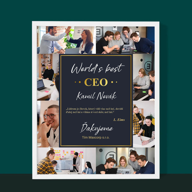 Fotokoláž: Najlepší Šéf - Zarámováná Tlač 30X40 (Vertikálne)