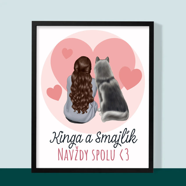 Tvorenie Postavy: Psí Kamarát - Zarámováná Tlač 30X40 (Vertikálne)