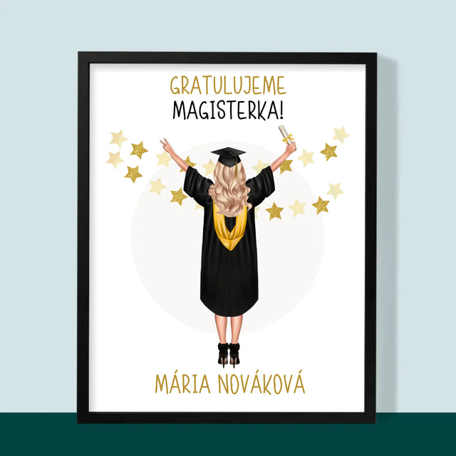 Tvorenie Postavy: Konečne Magister! - Zarámováná Tlač 30X40 (Vertikálne)