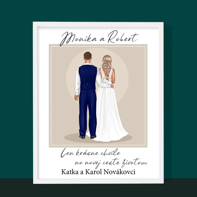 Tvorenie Postavy: Mladomanželia - Zarámováná Tlač 30X40 (Vertikálne)