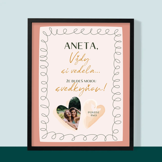 Fotografia A Podpis: Vždy Si Vedela - Zarámováná Tlač 30X40 (Vertikálne)