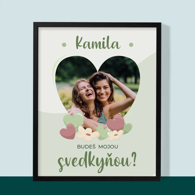 Fotografia A Podpis: Budeš Mojou Svedkyňou Kvety - Zarámováná Tlač 30X40 (Vertikálne)