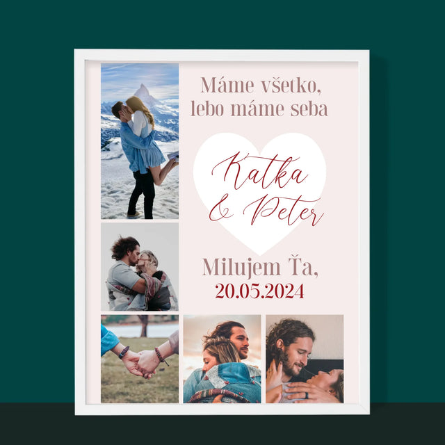 Fotokoláž: Máme Všetko, Kým Máme Seba - Zarámováná Tlač 30X40 (Vertikálne)