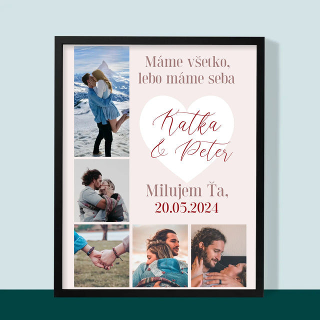 Fotokoláž: Máme Všetko, Kým Máme Seba - Zarámováná Tlač 30X40 (Vertikálne)