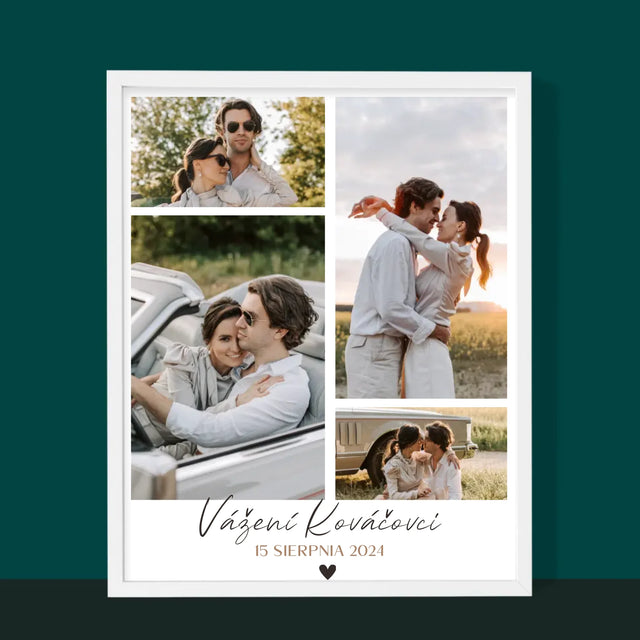 Fotokoláž: Vážení - Zarámováná Tlač 30X40 (Vertikálne)