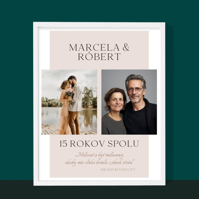 Fotokoláž: Milovať A Byť Milovaný - Zarámováná Tlač 30X40 (Vertikálne)