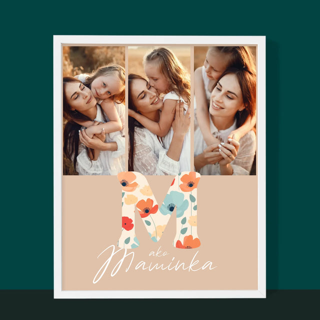 Fotokoláž: M Ako Maminka - Zarámováná Tlač 30X40 (Vertikálne)