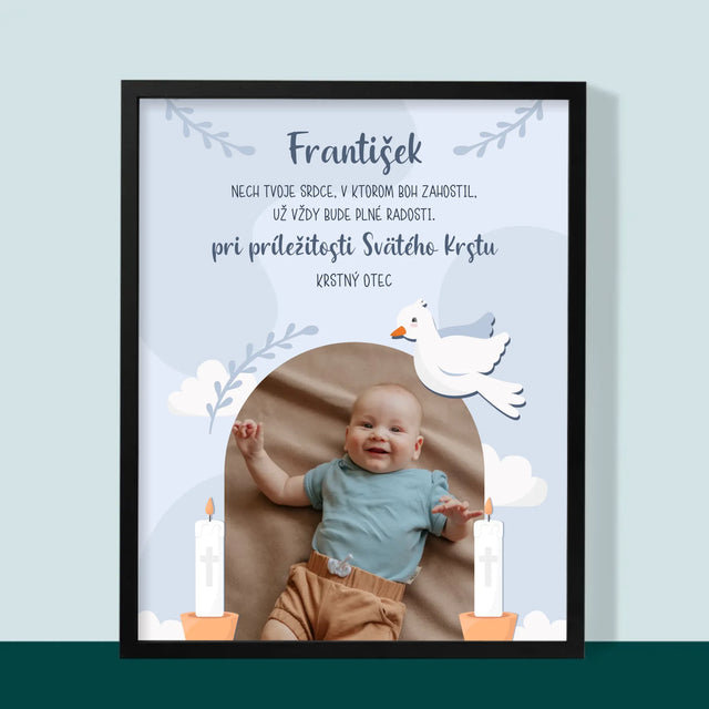 Fotografia A Podpis: Pri Príležitosti Svätého Krstu - Zarámováná Tlač 30X40 (Vertikálne)