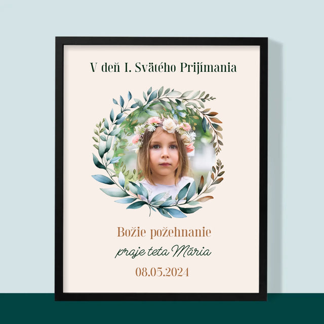 Fotografia A Podpis: V Deň I. Svätého Prijímania - Zarámováná Tlač 30X40 (Vertikálne)