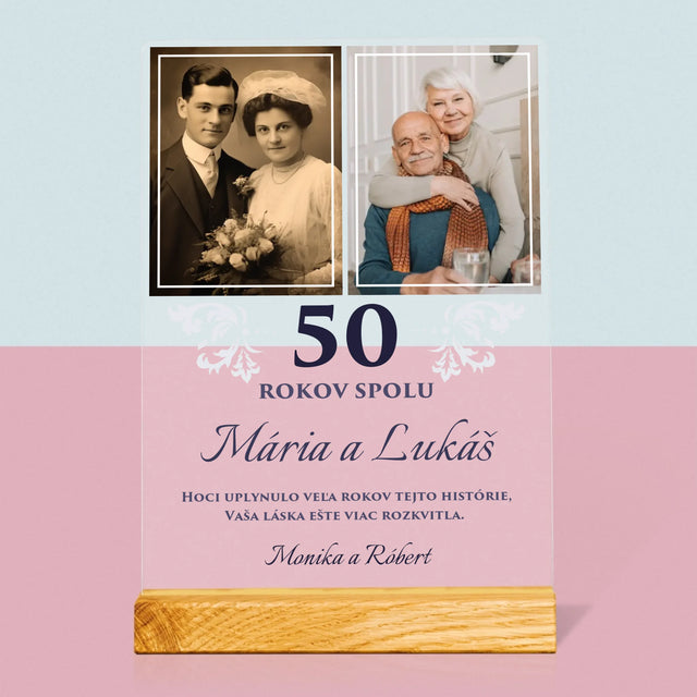 Fotokoláž: Spolu Už Roky - Tlač Na Akrylové Sklo (Vertikálne)