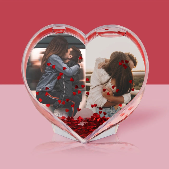 Fotokoláž: 2 Fotografie - Snehová Guľa - Srdce