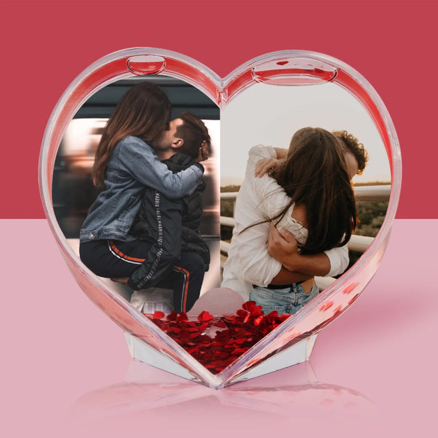 Fotokoláž: 2 Fotografie - Snehová Guľa - Srdce