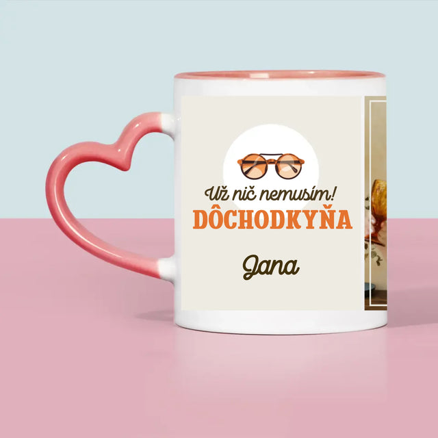 Fotografia A Podpis: Nič Nemusím! Dôchodkyňa - Hrnček