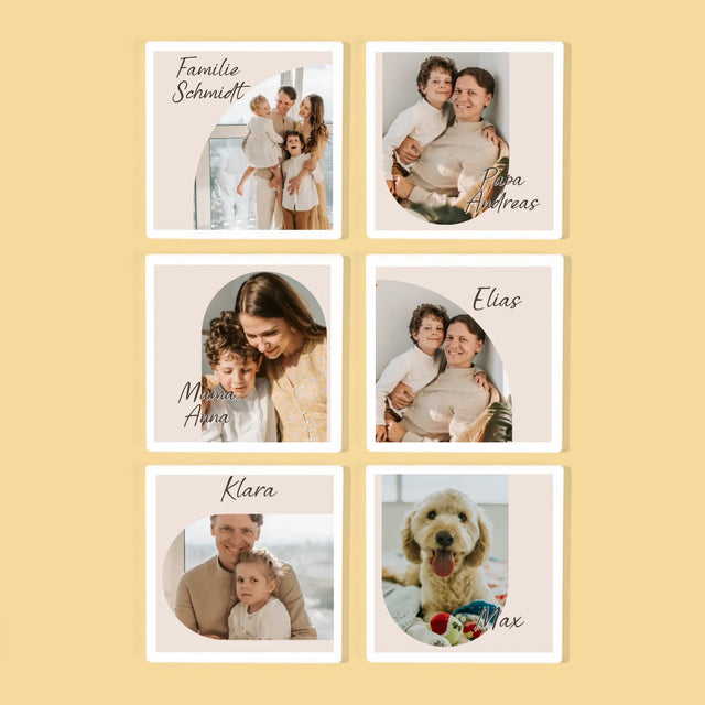 Zdjęcie i Podpis: Zdjęcia Rodziny - Podkładki Pod Kubki | DE