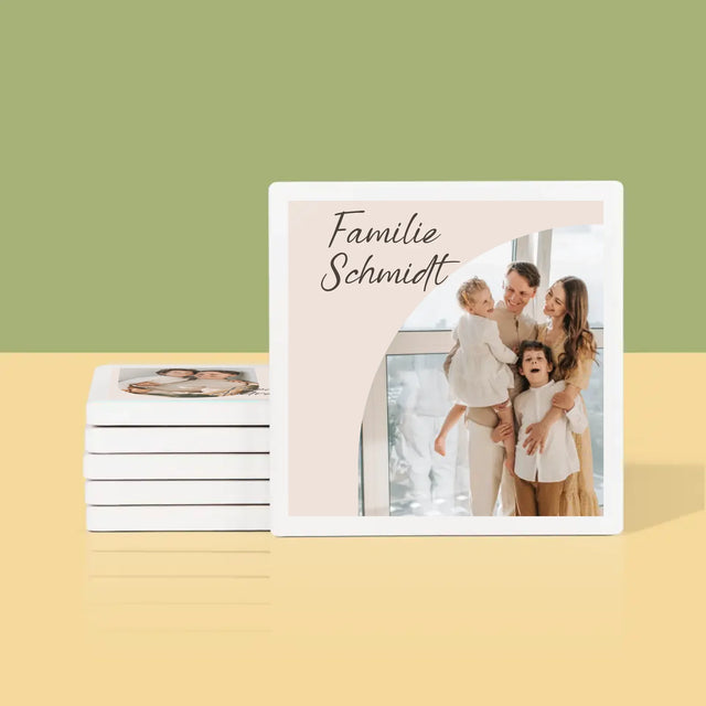 Zdjęcie i Podpis: Zdjęcia Rodziny - Podkładki Pod Kubki | DE