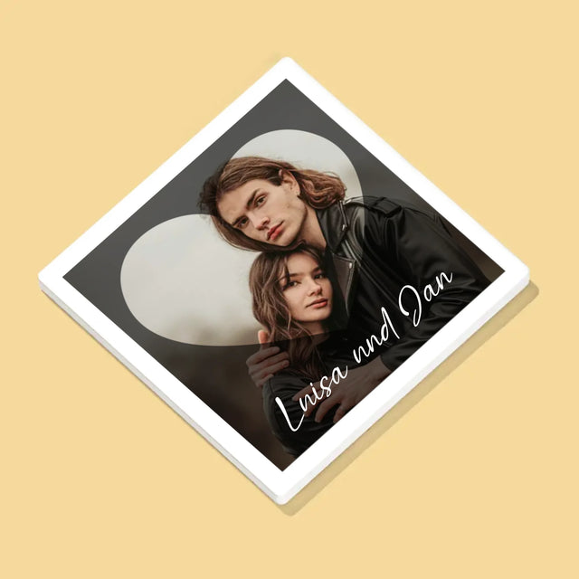 Zdjęcie i Podpis: Zakochani Serce - Podkładki Pod Kubki | DE