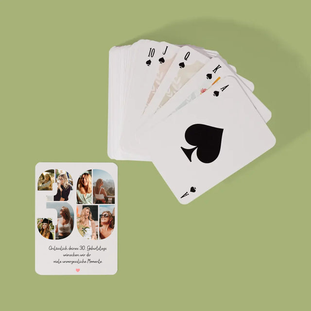 Fotokolaż: 30 Urodziny Życzenia - Karty Do Gry | DE