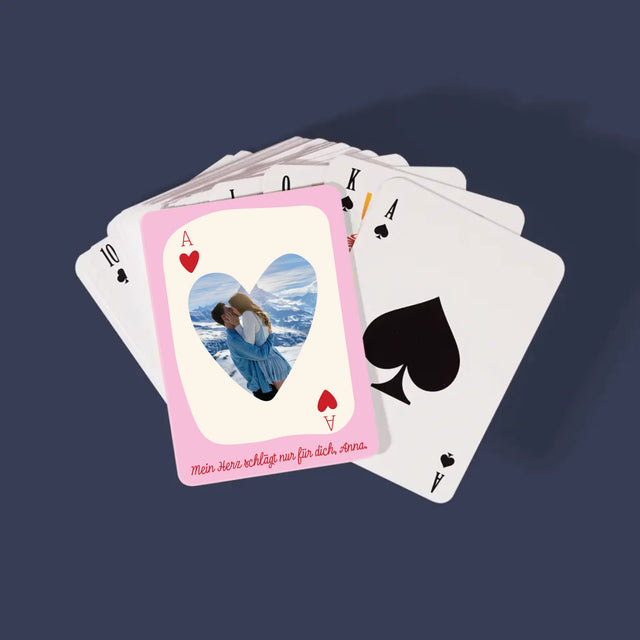 Zdjęcie i Podpis: Walentynkowa Karta - Karty Do Gry | DE