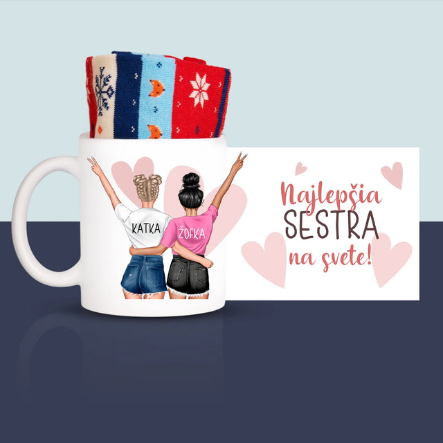 Tvorenie Postavy: Najlepšia Sestra Na Svete - Zimné Ponožky V Hrnčeku