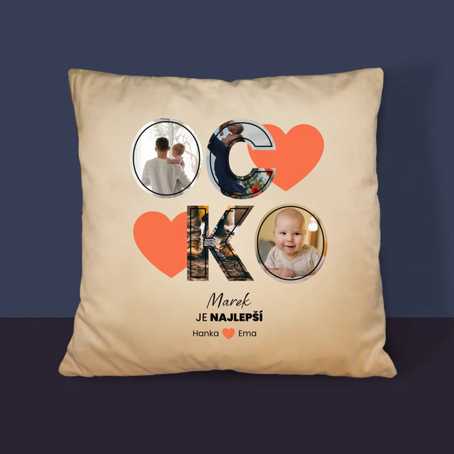 Fotokoláž: Ocko Je Najlepší - Vankúš 