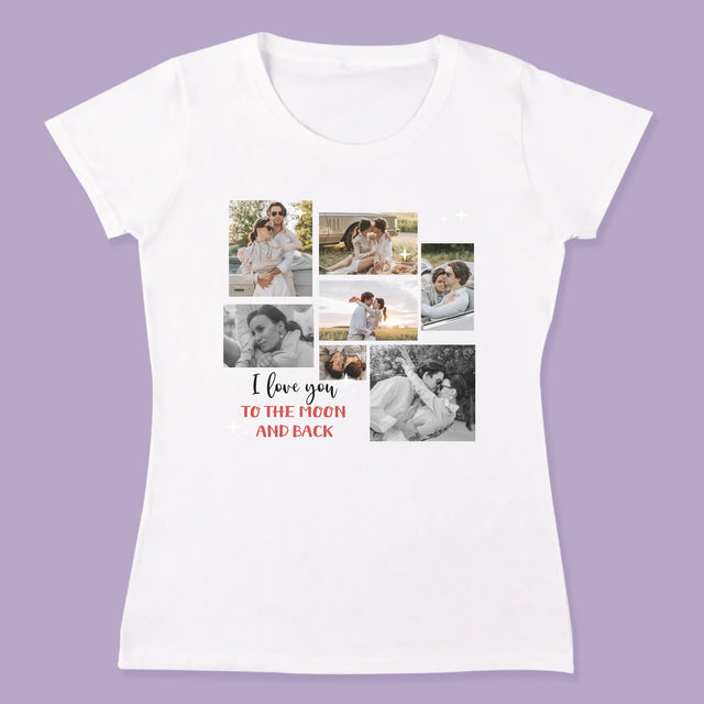 Fotokoláž: To The Moon And Back - Tričká Pre Pár