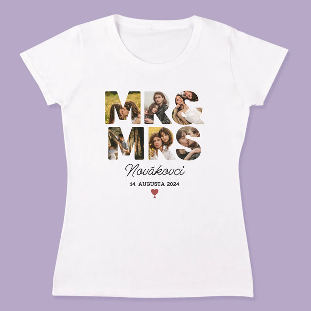 Slovo Z Fotografií: Mr&Mrs - Tričká Pre Pár