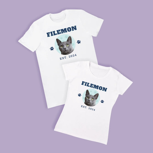 Tvoja Postava: Tvoja Mačka Varsity - Tričká Pre Pár